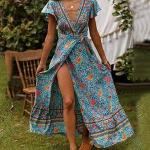 Pretty Garden Floral Summer Dress